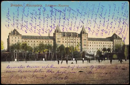 Äußere Neustadt-Dresden Alaunplatz Alaunpark Schützen-Kaserne 1912