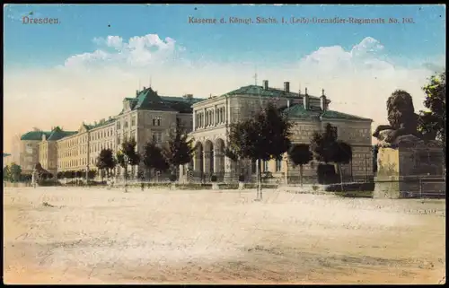 NeustadtDresden Kaserne Königl. Sächs 1. Leib-Grenadier-Regiments No. 100 1917