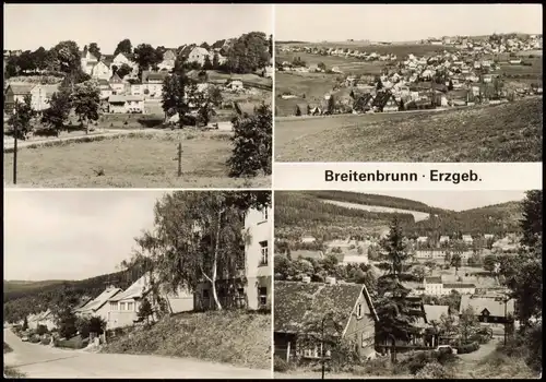 Breitenbrunn (Erzgebirge) DDR Mehrbildkarte Ortsansichten Erzgebirge 1983