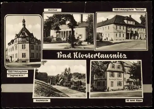 Bad Klosterlausnitz DDR Mehrbildkarte u.a. mit FDGB Erholungsheim 1968