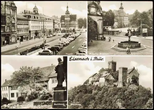 Eisenach Stadtteilansichten u.a. Markt, Bach-Haus 1979