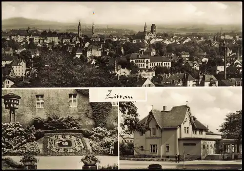Ansichtskarte Zittau Mehrbild-AK mit Orts- und Panorama-Ansicht 1972