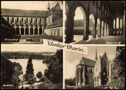 Ansichtskarte Chorin Kloster Mehrbildkarte aus der DDR-Zeit 1961