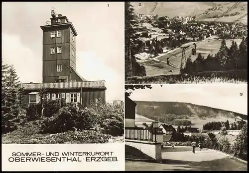 Oberwiesenthal Fichtelberg (Erzgebirge) Wetterwarte DDR Mehrbildkarte 1980