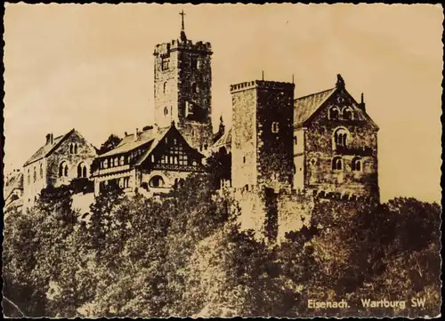 Ansichtskarte Eisenach Wartburg (Castle Building) Thüringen 1958