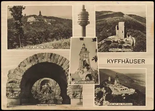 Rottleben Thüringen DDR Mehrbild  Kyffhäuser-Oberburg Barbarossa-Denkmal 1967