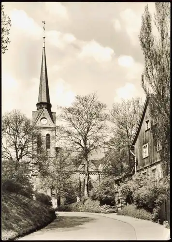 Ansichtskarte Bad Elster Blick zur Kirche 1976