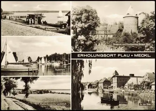 Plau (am See) DDR Mehrbild-AK ERHOLUNGSORT PLAU Plauer See (Mecklenburg) 1972