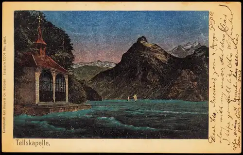 Ansichtskarte Sisikon Tellskapelle 1911 Luna