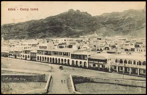 Postcard Aden Jemen عدن Camp Town 1912