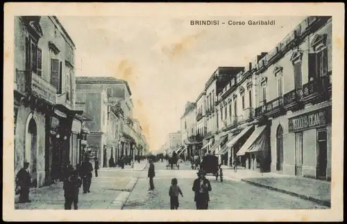 Cartoline Brindisi Corso Garibaldi Italia 1922