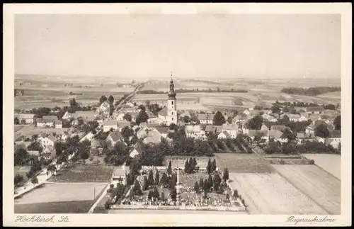 Ansichtskarte Hochkirch Bukecy Luftbild 1931  gel. Stempel Pommritz