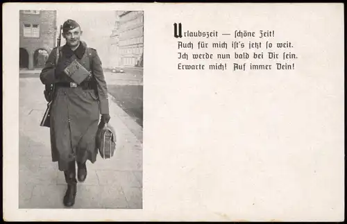 Ansichtskarte  Militaria WK2 Soldatenleben Soldat Urlaubszeit 1939