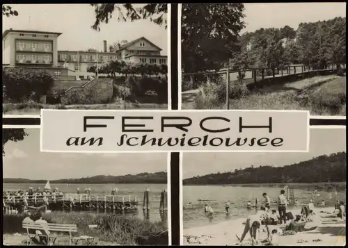 Ansichtskarte Ferch-Schwielowsee DDR Mehrbildkarte mit 4 Ortsansichten 1968