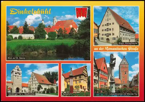 Dinkelsbühl Blick auf St. Georg Nördlinger Tor u. Stadtmühle MB 1998