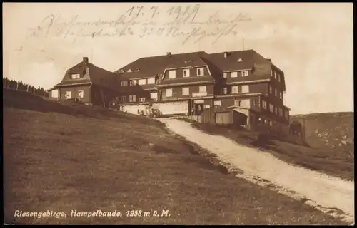 Brückenberg-Krummhübel Karpacz Górny Karpacz Hampelbaude - Fotokarte 1928