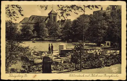 Königsberg (Ostpreußen) Калининград Schloßteich, Gondelstation 1929