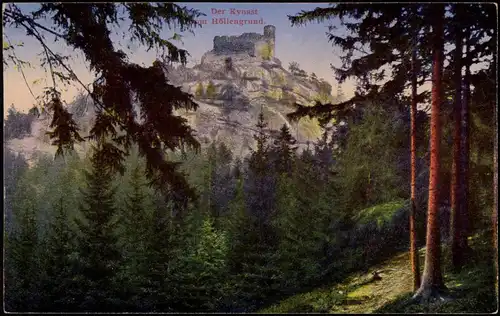 Postcard Kynau Zagórze Śląskie Kynsburg am Höllengrund 1922