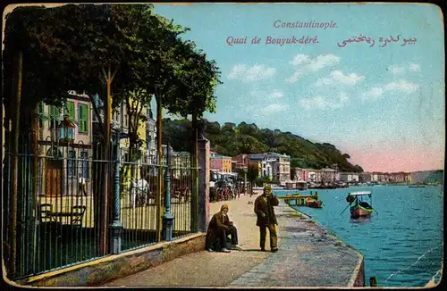 Istanbul  Constantinople Quai de Bouyuk-déré. بیولدره ریختمی 1913