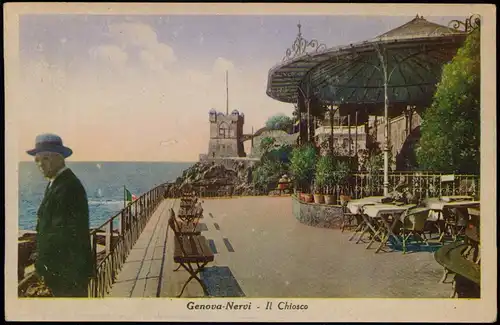 Cartoline Nervi-Genua Genova (Zena) Il Chiosco 1950