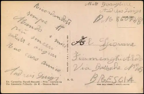 Cartoline Nervi-Genua Genova (Zena) Il Chiosco 1950