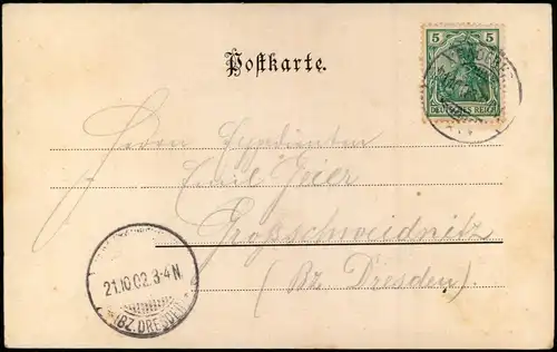 Ansichtskarte Radeberg Bahnhofstraße 1902