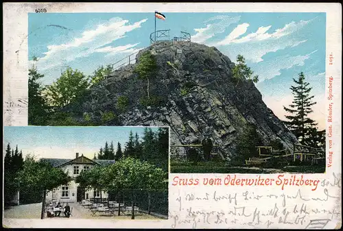 Ansichtskarte Oberoderwitz-Oderwitz Spitzberg, Restaurant Oberlausitz 1902