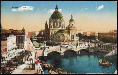 Ansichtskarte Mitte-Berlin Berliner Dom 1916   1. Weltkrieg Feldpost gelaufen