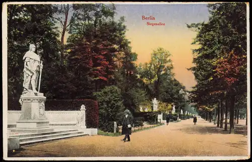 Ansichtskarte Tiergarten-Berlin Siegesallee 1921