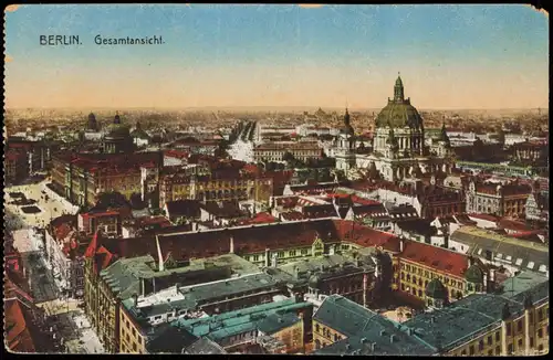 Ansichtskarte Berlin Panorama-Ansicht Gesamtansicht 1921
