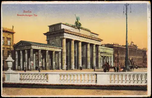Ansichtskarte Mitte-Berlin Brandenburger Tor (Brandenburg Gate) 1921