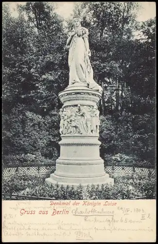 Ansichtskarte Berlin Denkmal der Königin Luise 1904