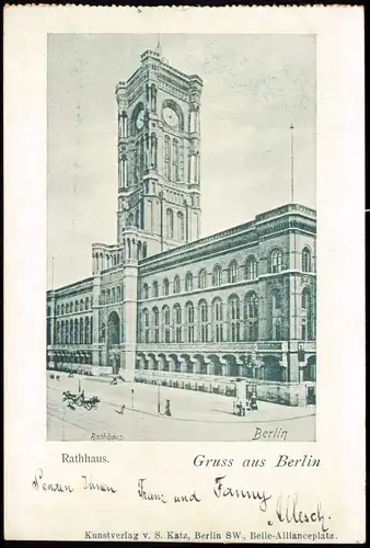 Mitte-Berlin Rathaus (Town Hall Building), Gebäude-Ansicht 1900