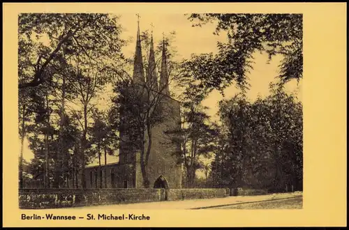 Ansichtskarte Wannsee-Berlin St. Michael-Kirche (Außenansicht) 1920