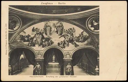 Berlin Zeughaus Herrscherhalle Empfang der gefallenen Helden 1907/1906