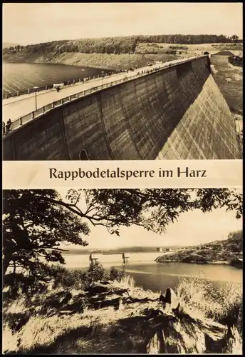 Ansichtskarte Oberharz am Brocken Rappbodetalsperre im Harz zur DDR-Zeit 1969
