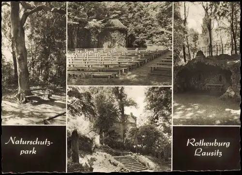 Rothenburg (Oberlausitz) Rózbork Naturschutzpark DDR Mehrbildkarte 1967