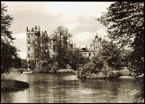 Ansichtskarte Bad Muskau Schloßruine Schloss zur DDR-Zeit 1976