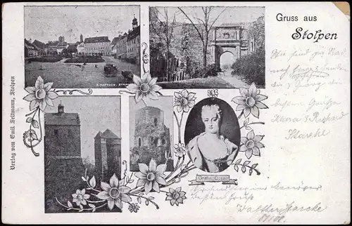 Ansichtskarte Stolpen Burg Stolpen, Markt, Gräfin Cosel 1900