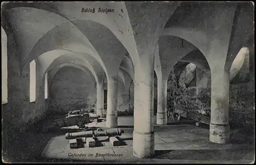 Ansichtskarte Stolpen Burg Stolpen - Geschütze - Zimmer 1913