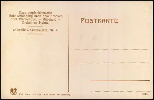 Ansichtskarte Rübeland Kreuztal Zahnradbahn, Erfinder u. Erbauer 3 Bild 1909