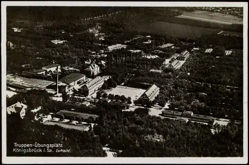 Ansichtskarte Königsbrück Kinspork Luftbild Truppenübungsplatz 1936