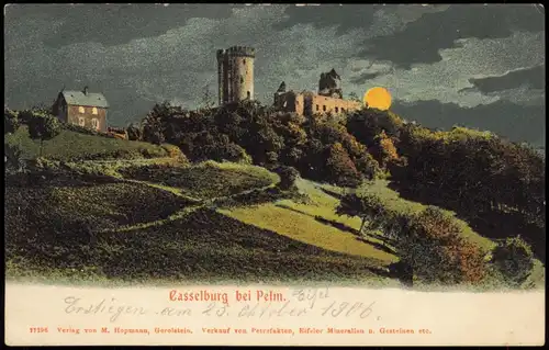Ansichtskarte Pelm Casselburg bei Mondschein 1908