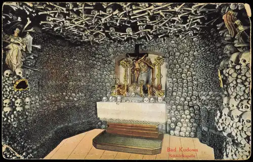 Postcard Bad Kudowa Kudowa-Zdrój Schädelkapelle 1914