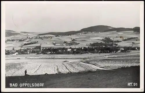 Postcard Bad Oppelsdorf Opolno Zdrój Blick auf die Stadt 1943