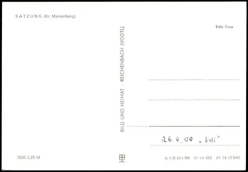 Satzung Hirtstein-Marienberg im Erzgebirge DDR  SATZUNG (Kr. Marienberg) 1984