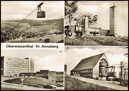 Oberwiesenthal DDR Mehrbildkarte mit Umland- und Stadtteilansichten 1982