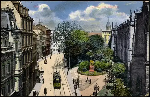 Ansichtskarte Köln Straßenpartie am Museum 1915