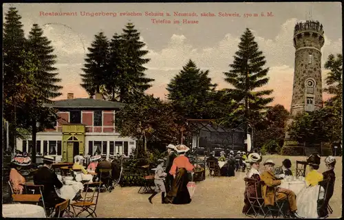Ansichtskarte Neustadt (Sachsen) Restaurant Ungerberg 1907