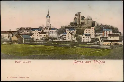 Ansichtskarte Stolpen Villen-Kolonie 1912